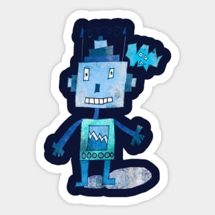 Robot blue Sticker